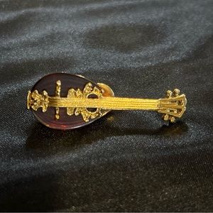 EUC~ Vintage Avon Mandolin Lapel Pin Guitar Musical Collectible Jewelry